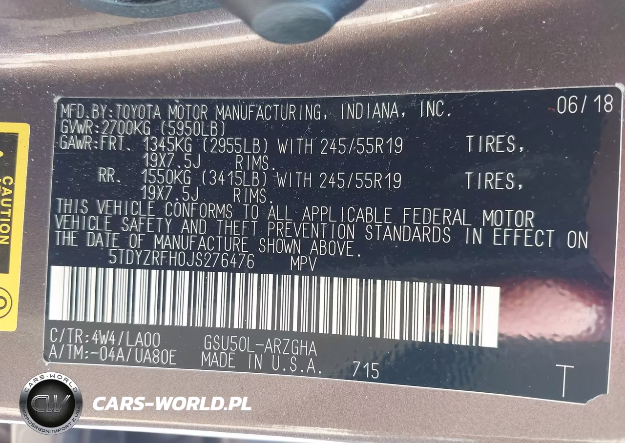 2018 Toyota Highlander Limited Platinum VIN:5TDYZRFH0JS276476 - 9