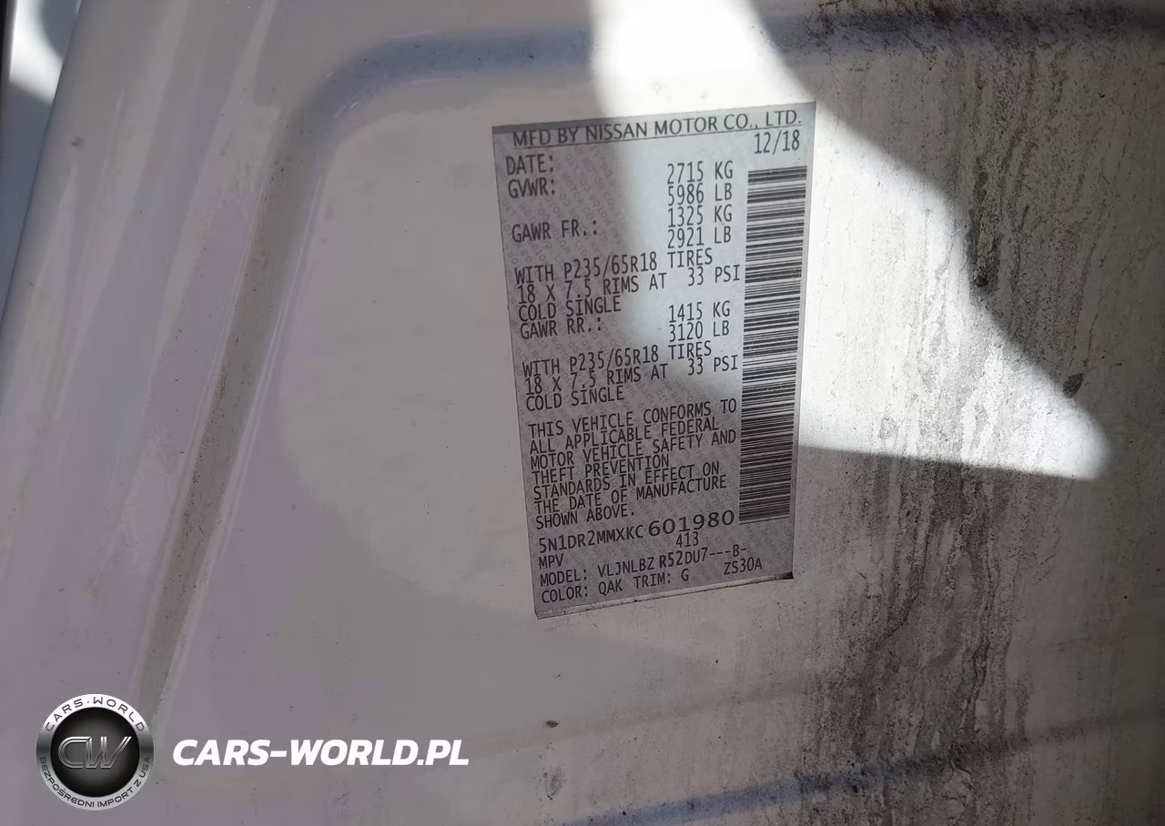 2019 Nissan Pathfinder S VIN:5N1DR2MMXKC601980 - 9