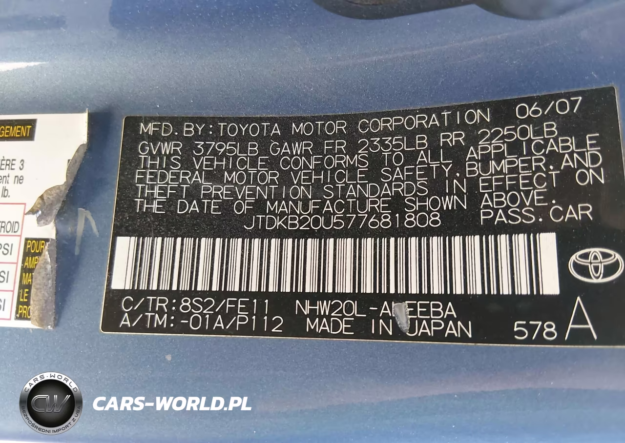 2007 Toyota Prius Touring VIN:JTDKB20U577681808 - 9