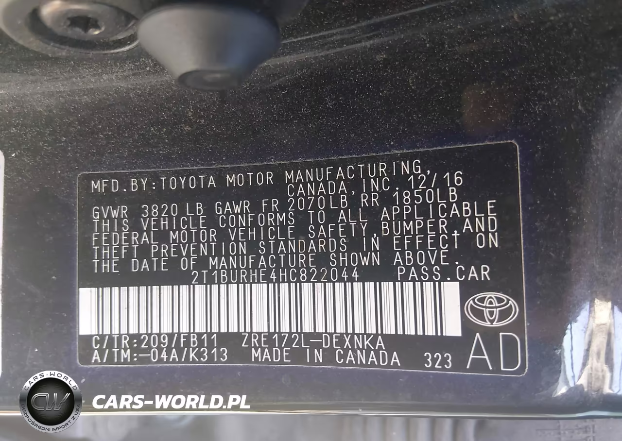 2017 Toyota Corolla Le VIN:2T1BURHE4HC822044 - 9