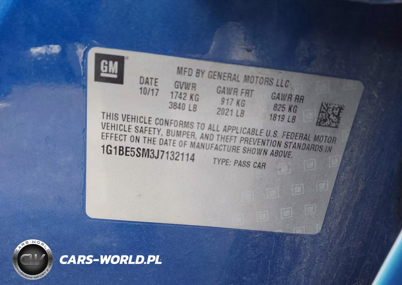 2018 Chevrolet Cruze Lt Auto VIN:1G1BE5SM3J7132114 - 9