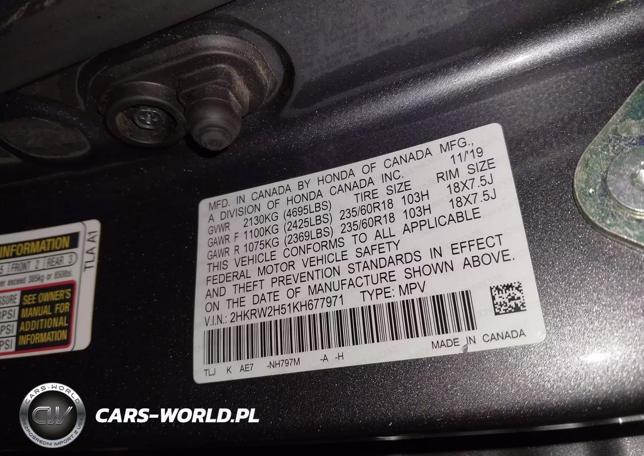 2019 Honda Cr-V Ex VIN:2HKRW2H51KH677971 - 9