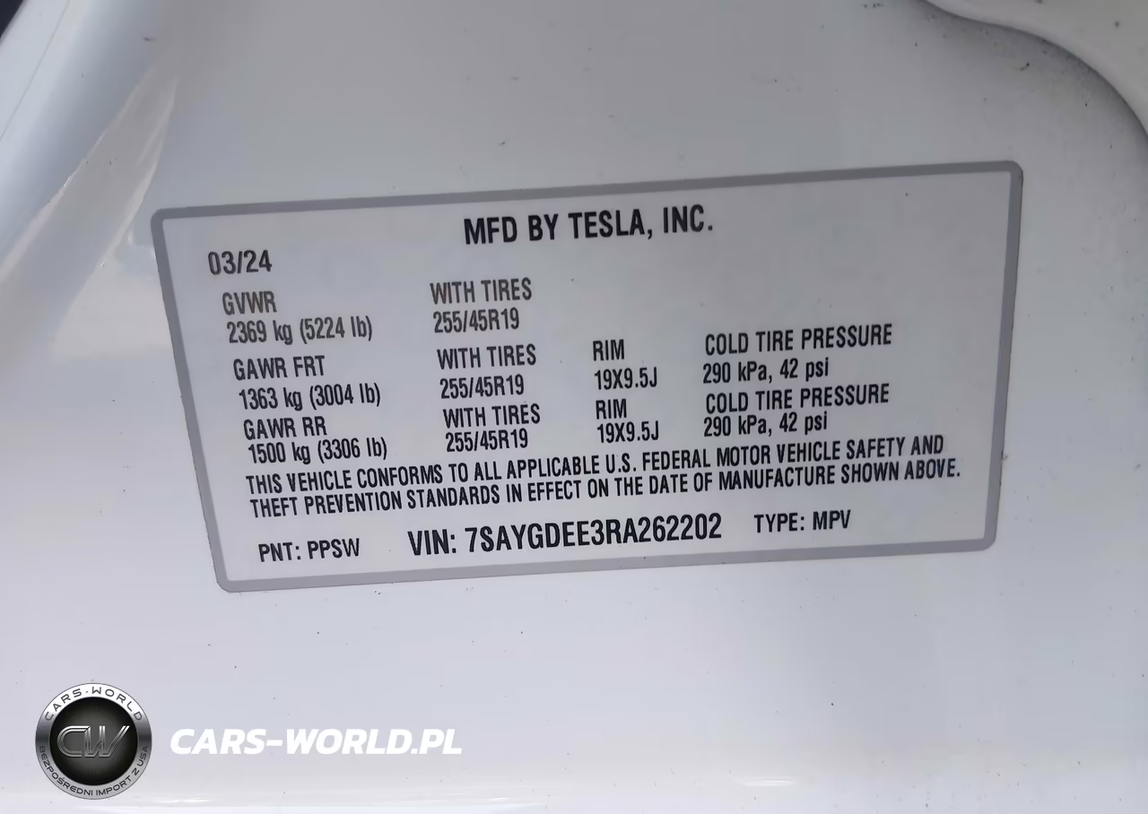 2024 Tesla Model Y Long Range Dual Motor All-Wheel Drive VIN:7SAYGDEE3RA262202 - 9