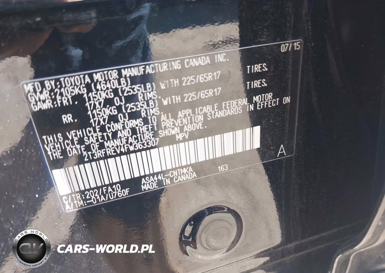 2015 Toyota Rav4 Xle VIN:2T3RFREV4FW363307 - 9
