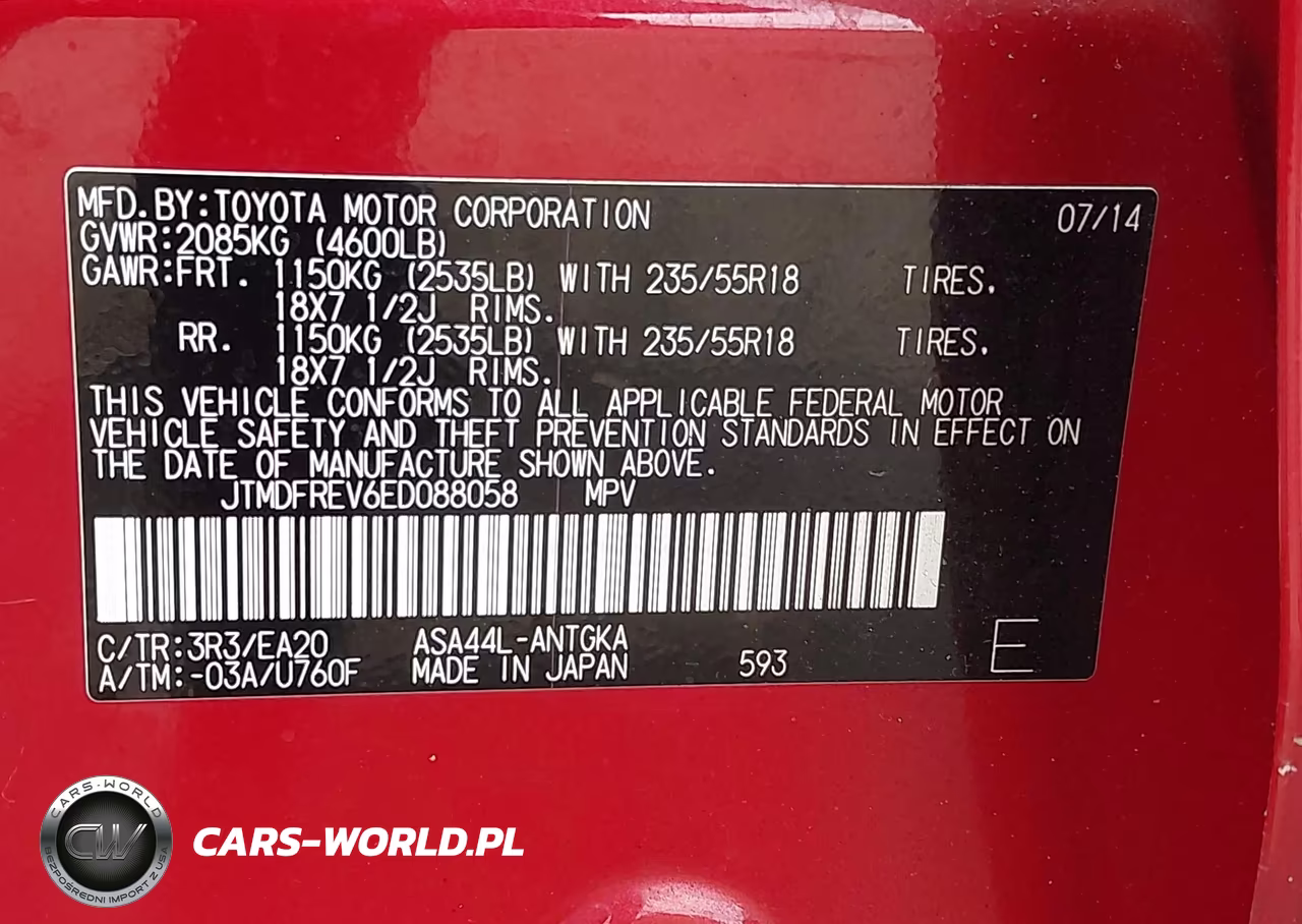 2014 Toyota Rav4 Limited VIN:JTMDFREV6ED088058 - 9