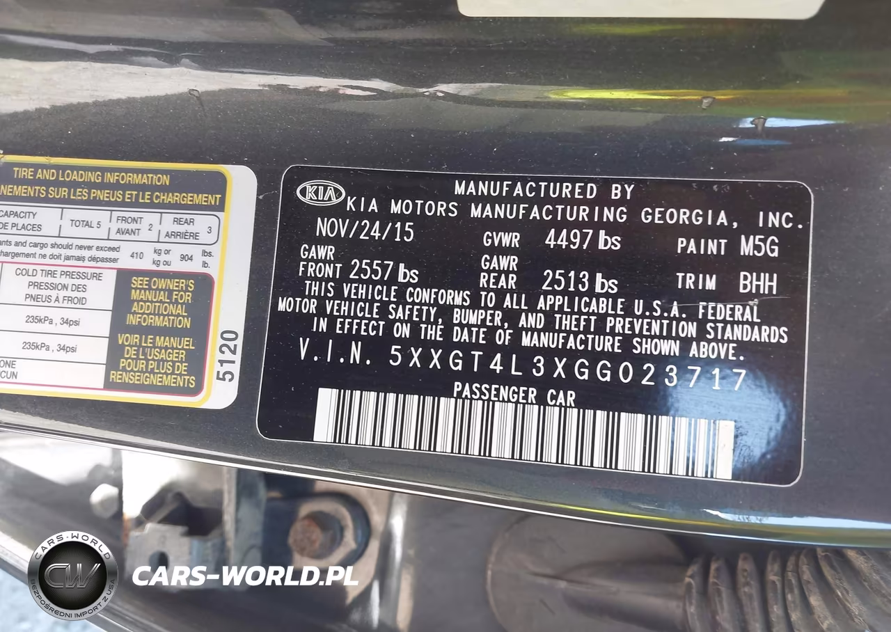 2016 Kia Optima Lx VIN:5XXGT4L3XGG023717 - 9