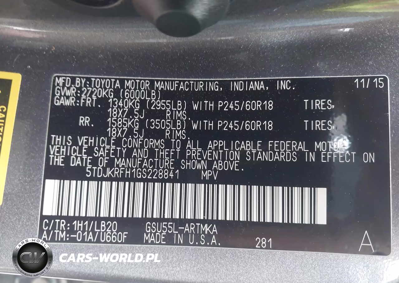 2016 Toyota Highlander Xle V6 VIN:5TDJKRFH1GS228841 - 9