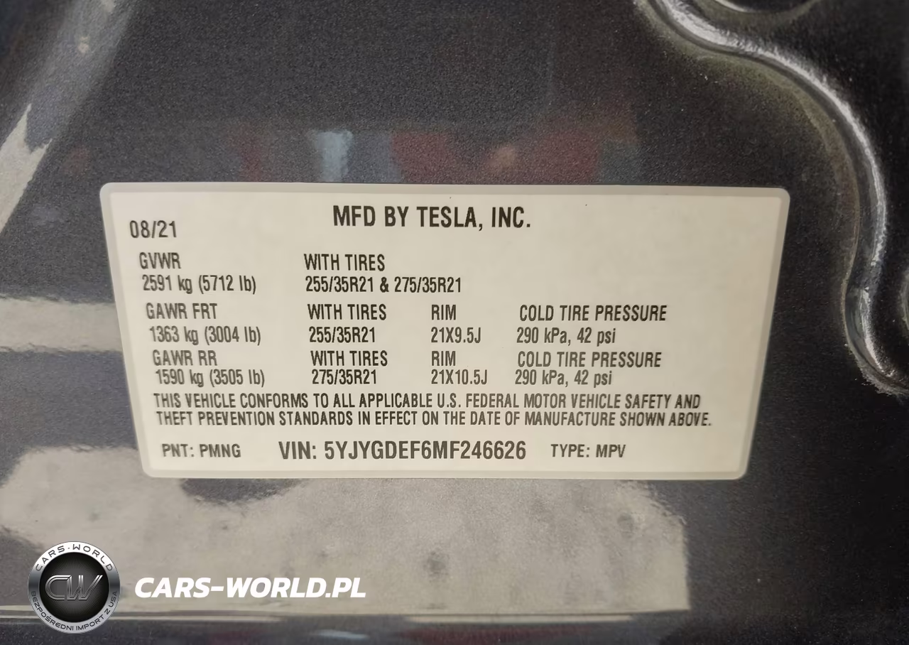 2021 Tesla Model Y Performance Dual Motor All-Wheel Drive VIN:5YJYGDEF6MF246626 - 9