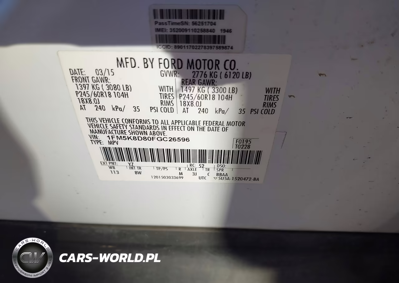 2015 Ford Explorer Xlt VIN:1FM5K8D80FGC26596 - 9