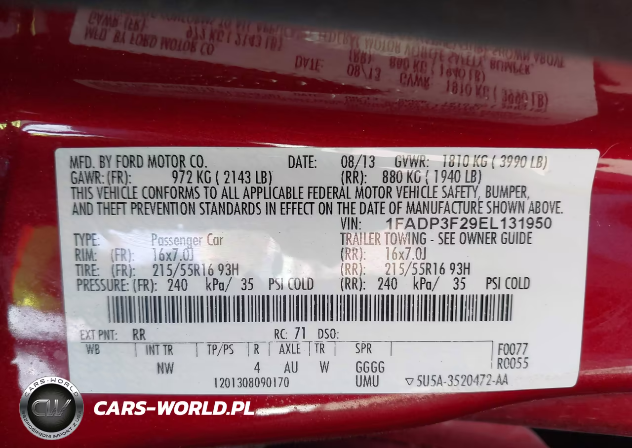 2014 Ford Focus Se VIN:1FADP3F29EL131950 - 9