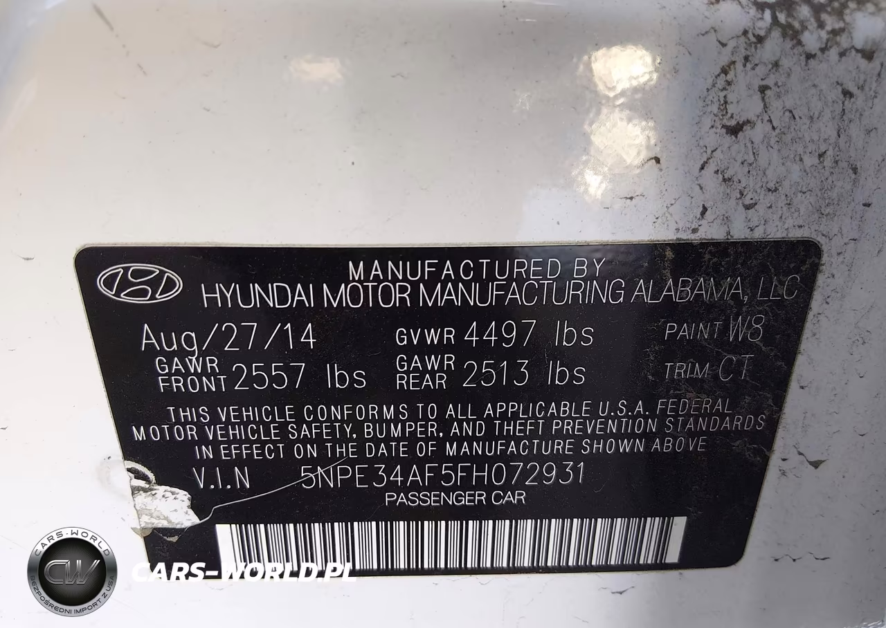 2015 Hyundai Sonata 2.4L Sport VIN:5NPE34AF5FH072931 - 9