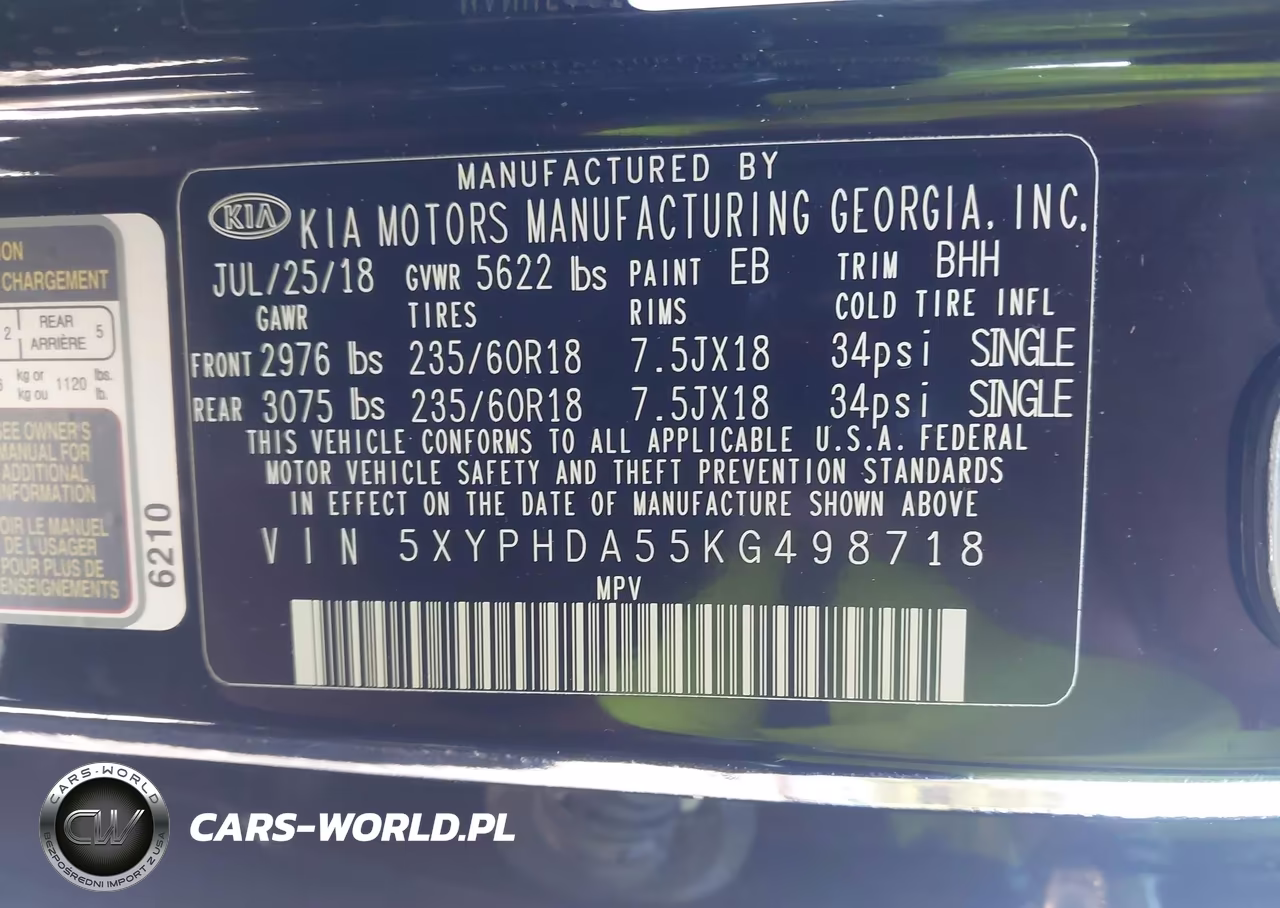 2019 Kia Sorento 3.3L Ex VIN:5XYPHDA55KG498718 - 9