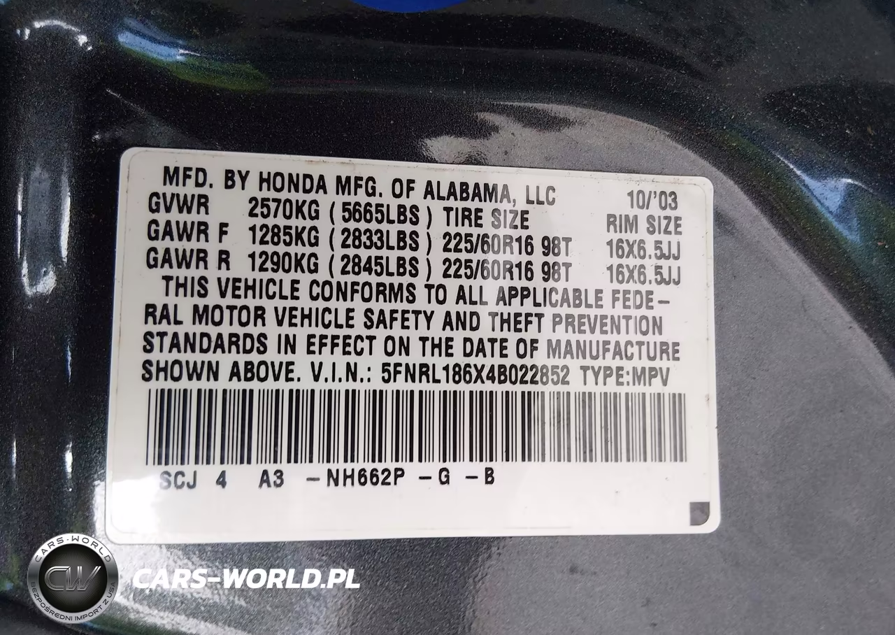2004 Honda Odyssey Ex VIN:5FNRL186X4B022852 - 9