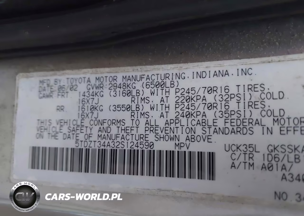 2002 Toyota Sequoia Sr5 VIN:5TDZT34A32S124590 - 9