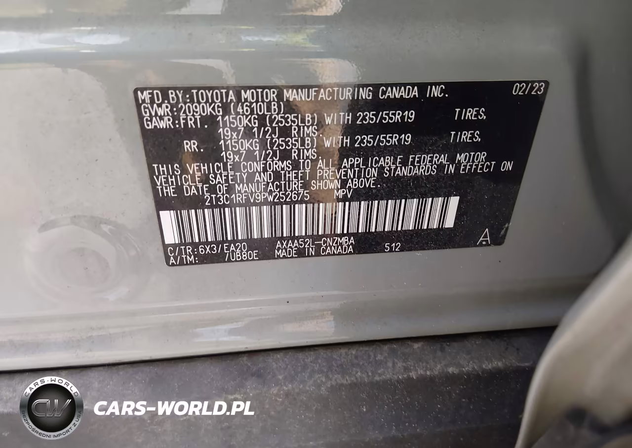 2023 Toyota Rav4 Xle Premium VIN:2T3C1RFV9PW252675 - 9