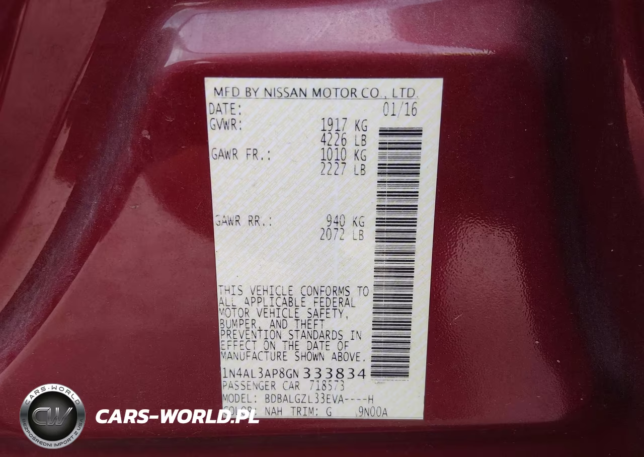 2016 Nissan Altima 2.5 S VIN:1N4AL3AP8GN333834 - 9
