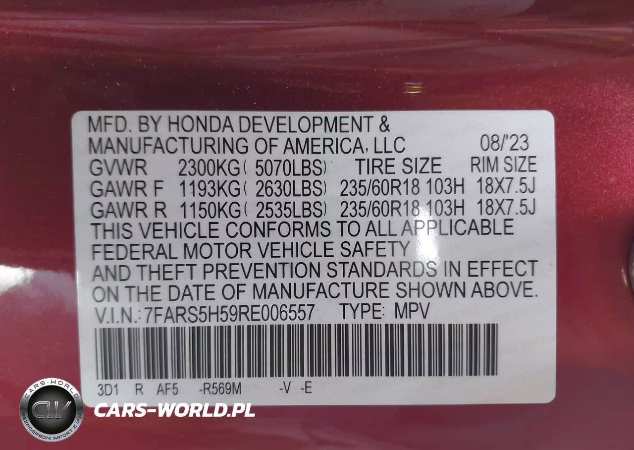 2024 Honda Cr-V Hybrid Sport VIN:7FARS5H59RE006557 - 9