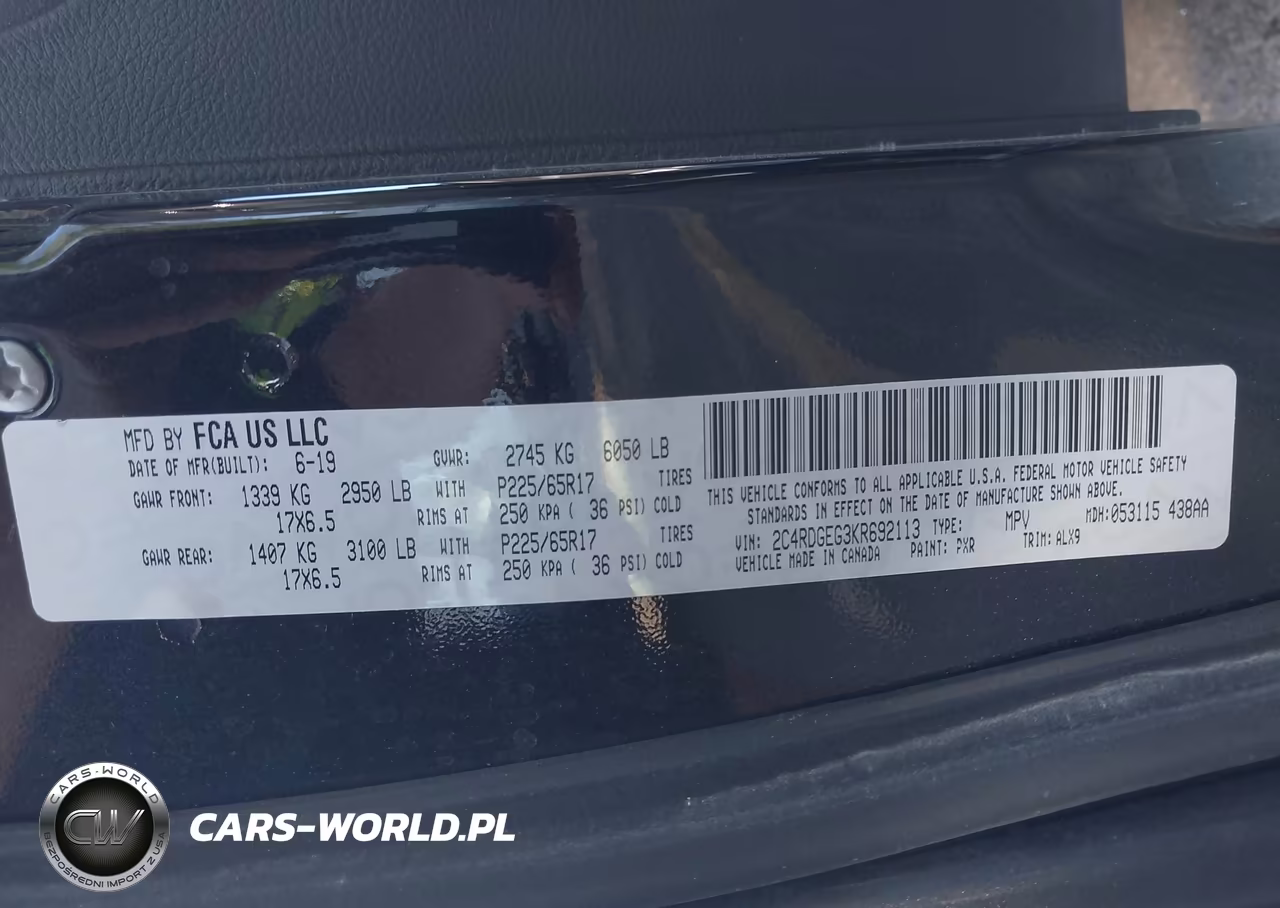 2019 Dodge Grand Caravan Gt VIN:2C4RDGEG3KR692113 - 9