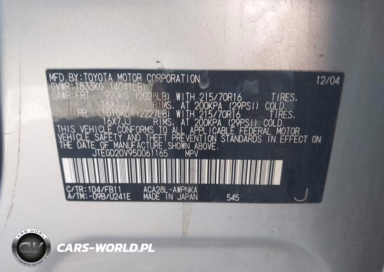 2005 Toyota Rav4 VIN:JTEGD20V950061165 - 9