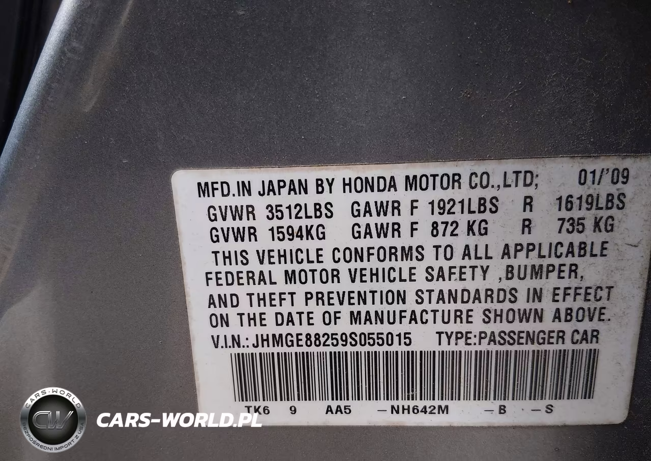 2009 Honda Fit VIN:JHMGE88259S055015 - 9