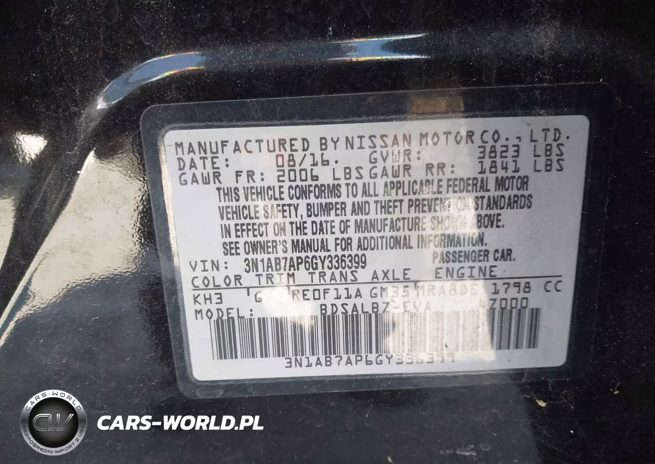 2016 Nissan Sentra S VIN:3N1AB7AP6GY336399 - 9