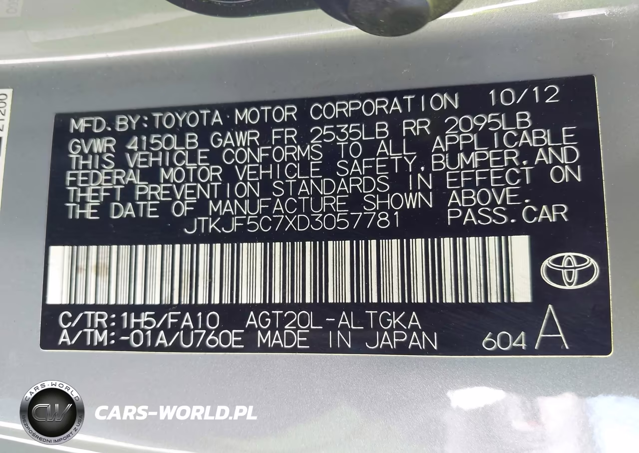 2013 Scion Tc VIN:JTKJF5C7XD3057781 - 9