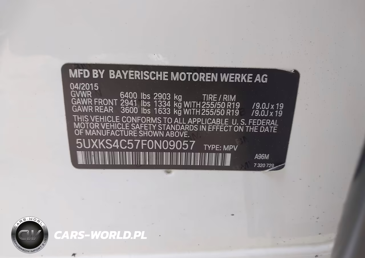2015 BMW X5 xDrive35D VIN:5UXKS4C57F0N09057 - 9