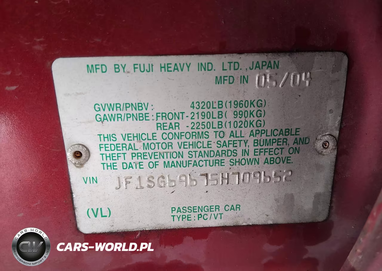 2005 Subaru Forester 2.5Xt VIN:JF1SG69675H709652 - 9