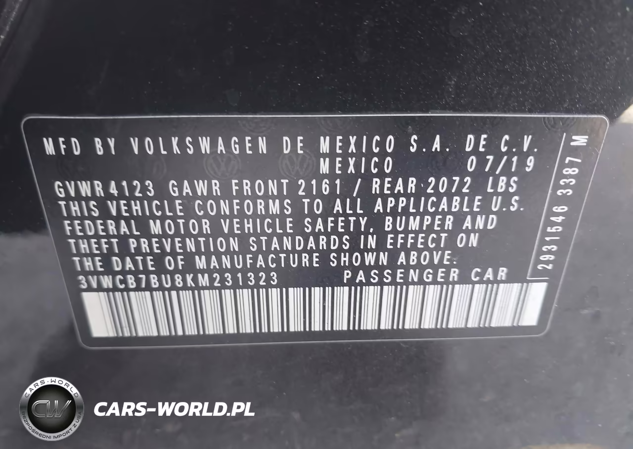 2019 Volkswagen Jetta 1.4T R-Line-1.4T S-1.4T Se VIN:3VWCB7BU8KM231323 - 9