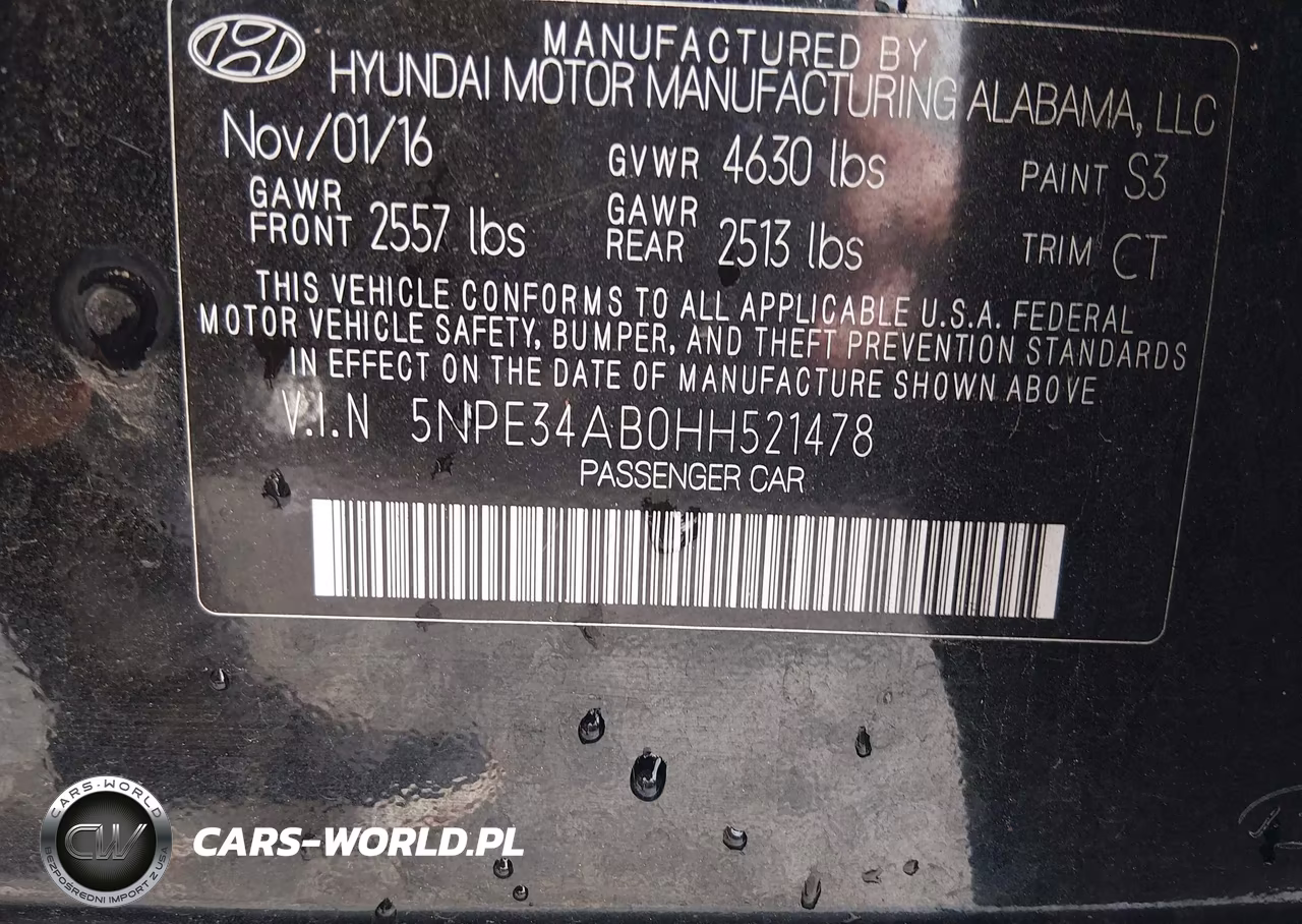 2017 Hyundai Sonata Sport 2.0T VIN:5NPE34AB0HH521478 - 9