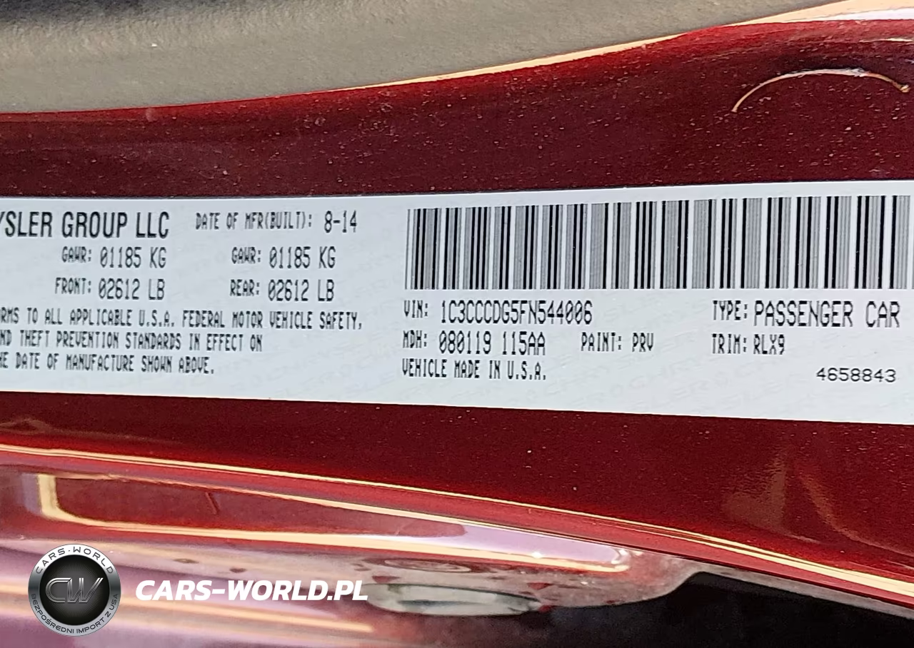 2015 Chrysler 200 S VIN:1C3CCCDG5FN544006 - 9