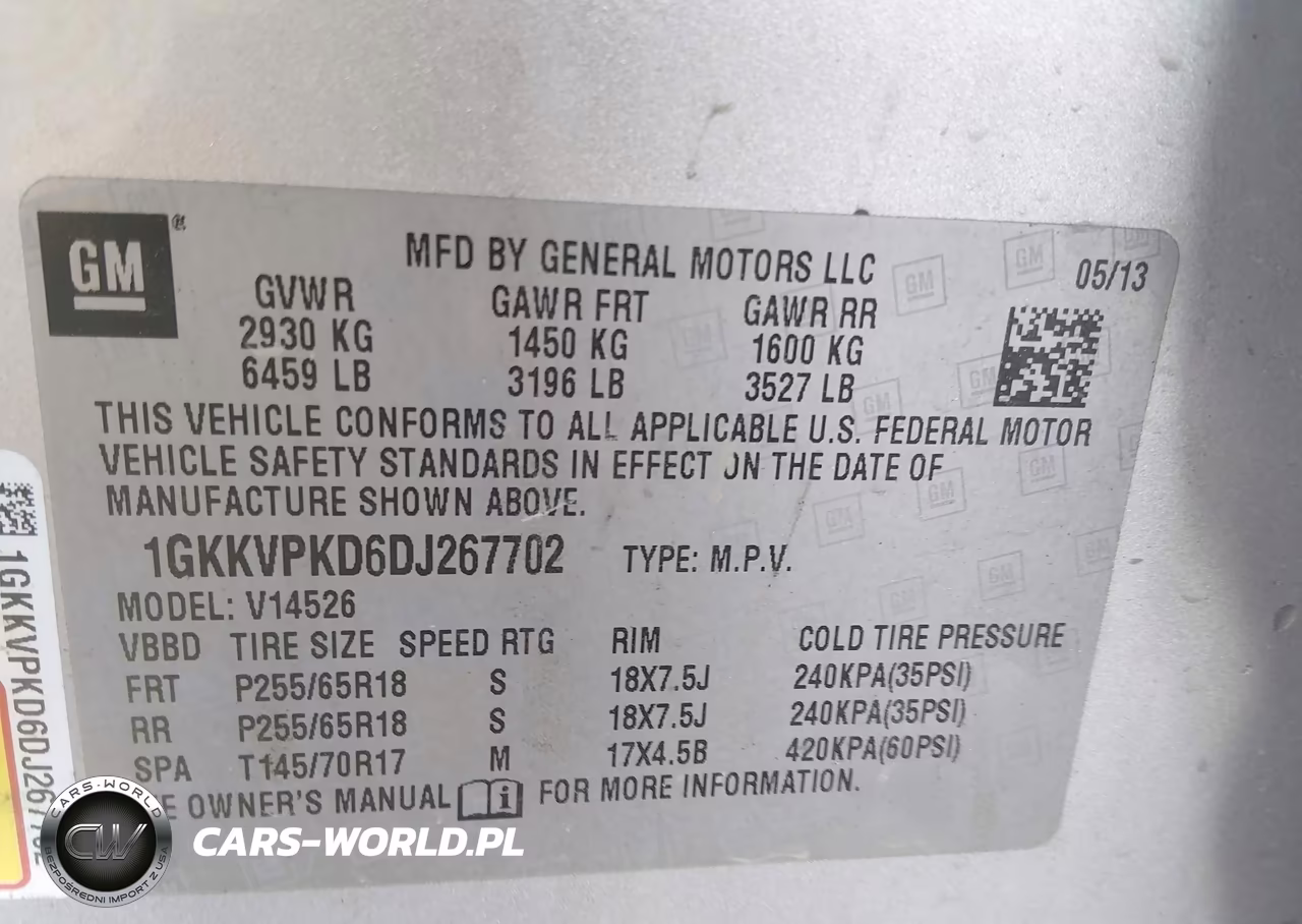 2013 GMC Acadia Sle VIN:1GKKVPKD6DJ267702 - 9
