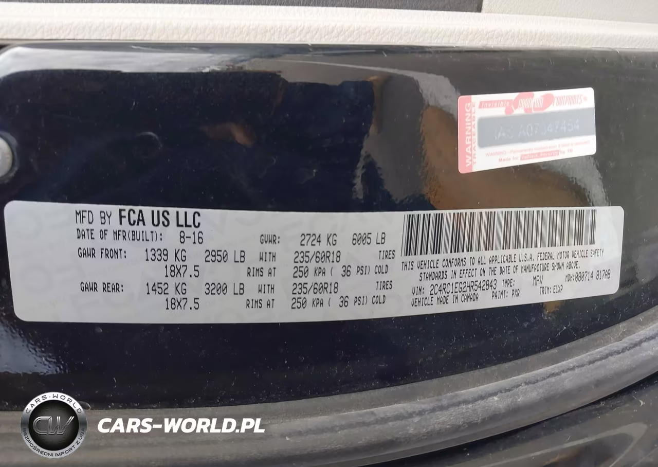 2017 Chrysler Pacifica Touring-L Plus VIN:2C4RC1EG2HR542843 - 8