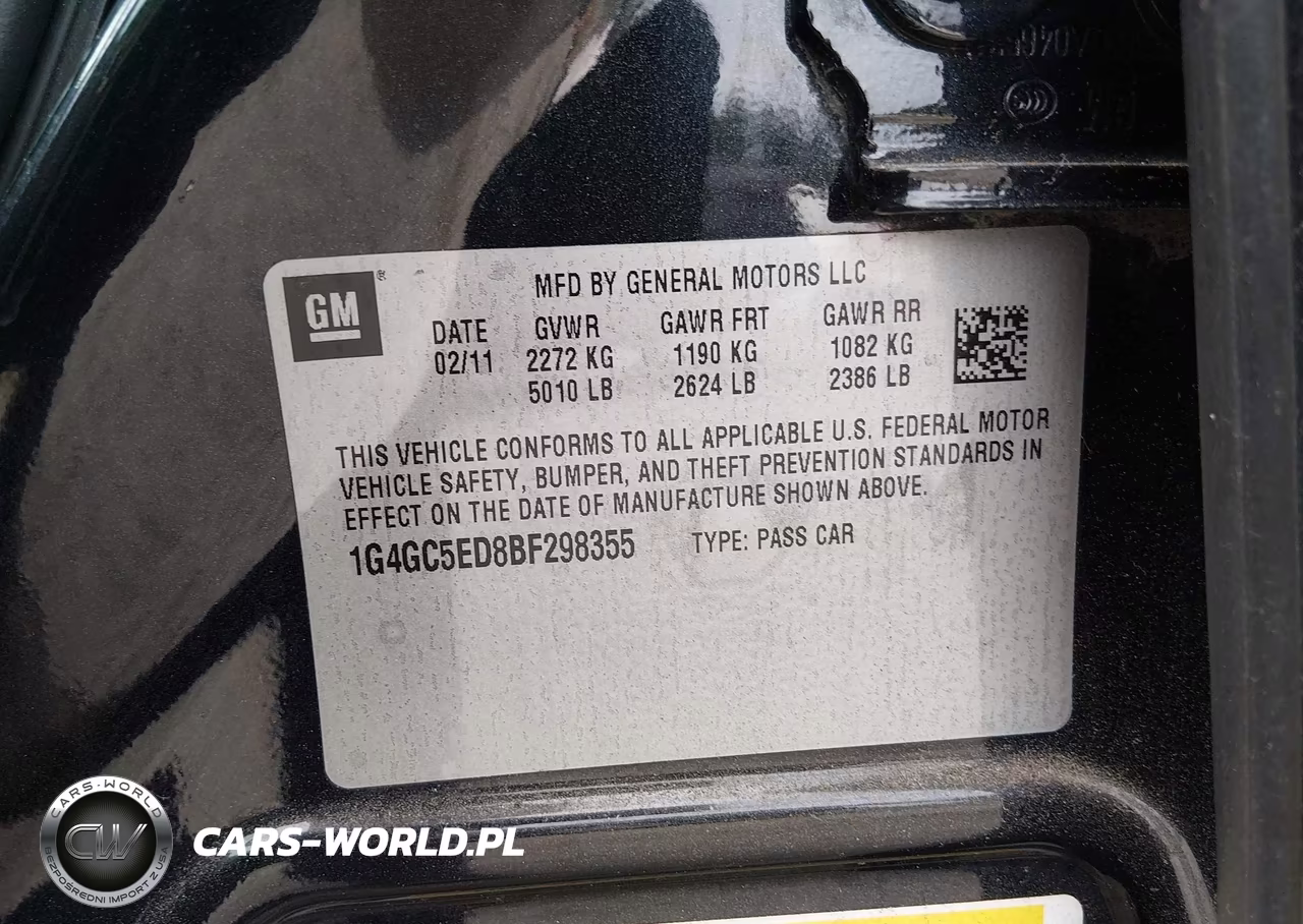 2011 Buick Lacrosse Cxl VIN:1G4GC5ED8BF298355 - 9