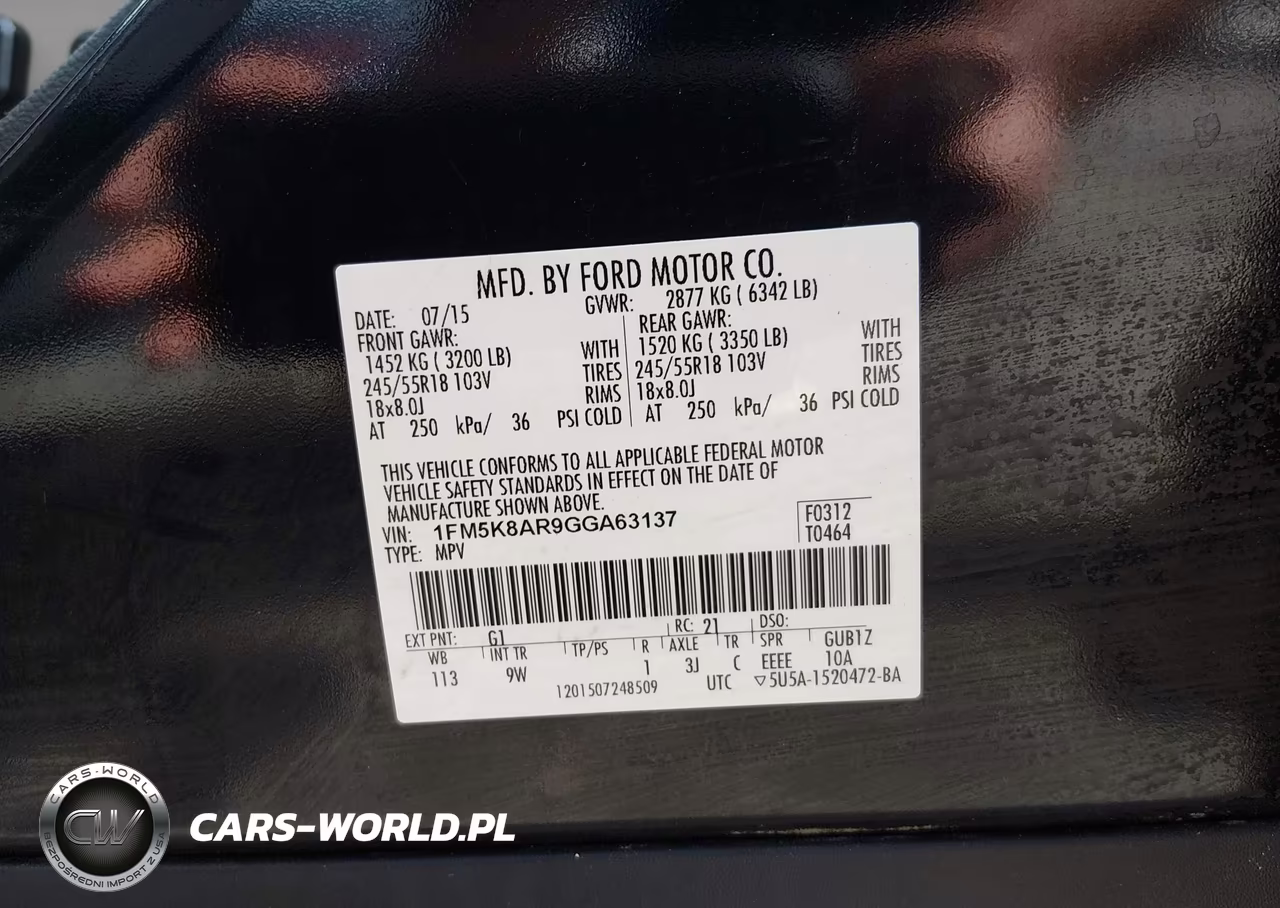 2016 Ford Utility Police Interceptor VIN:1FM5K8AR9GGA63137 - 9