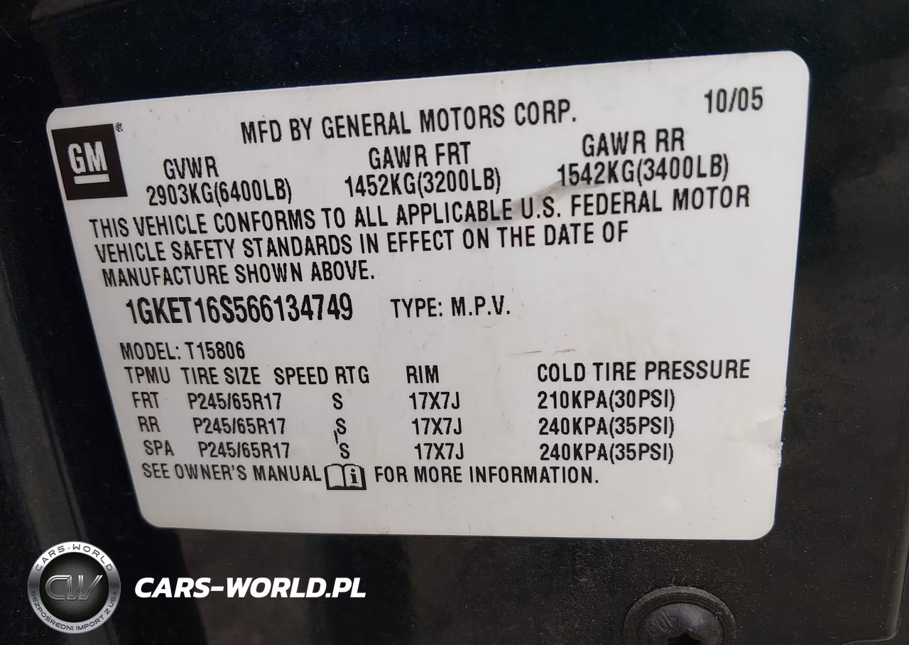 2006 GMC Envoy Xl Sle VIN:1GKET16S566134749 - 9