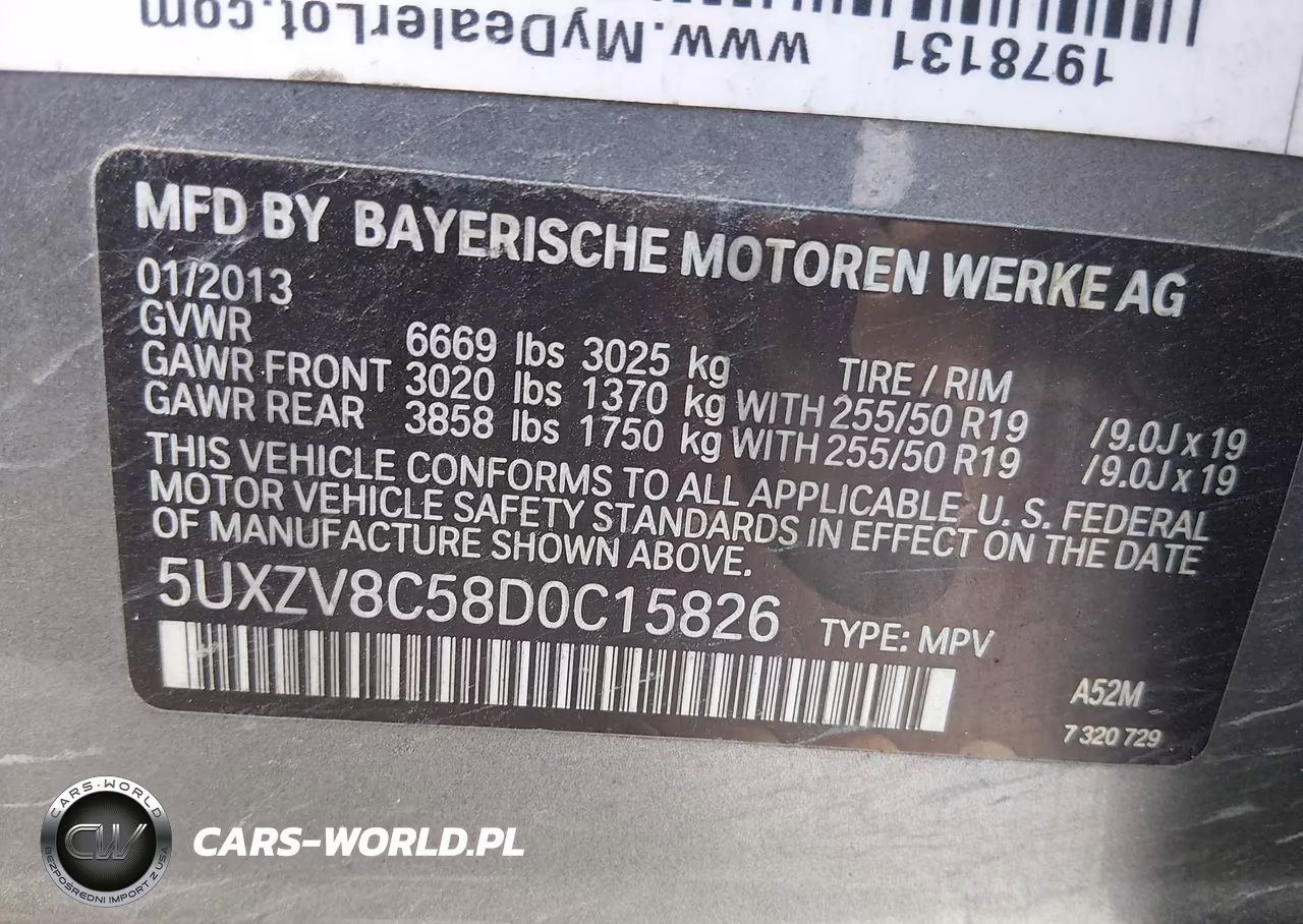 2013 BMW X5 xDrive50I VIN:5UXZV8C58D0C15826 - 9
