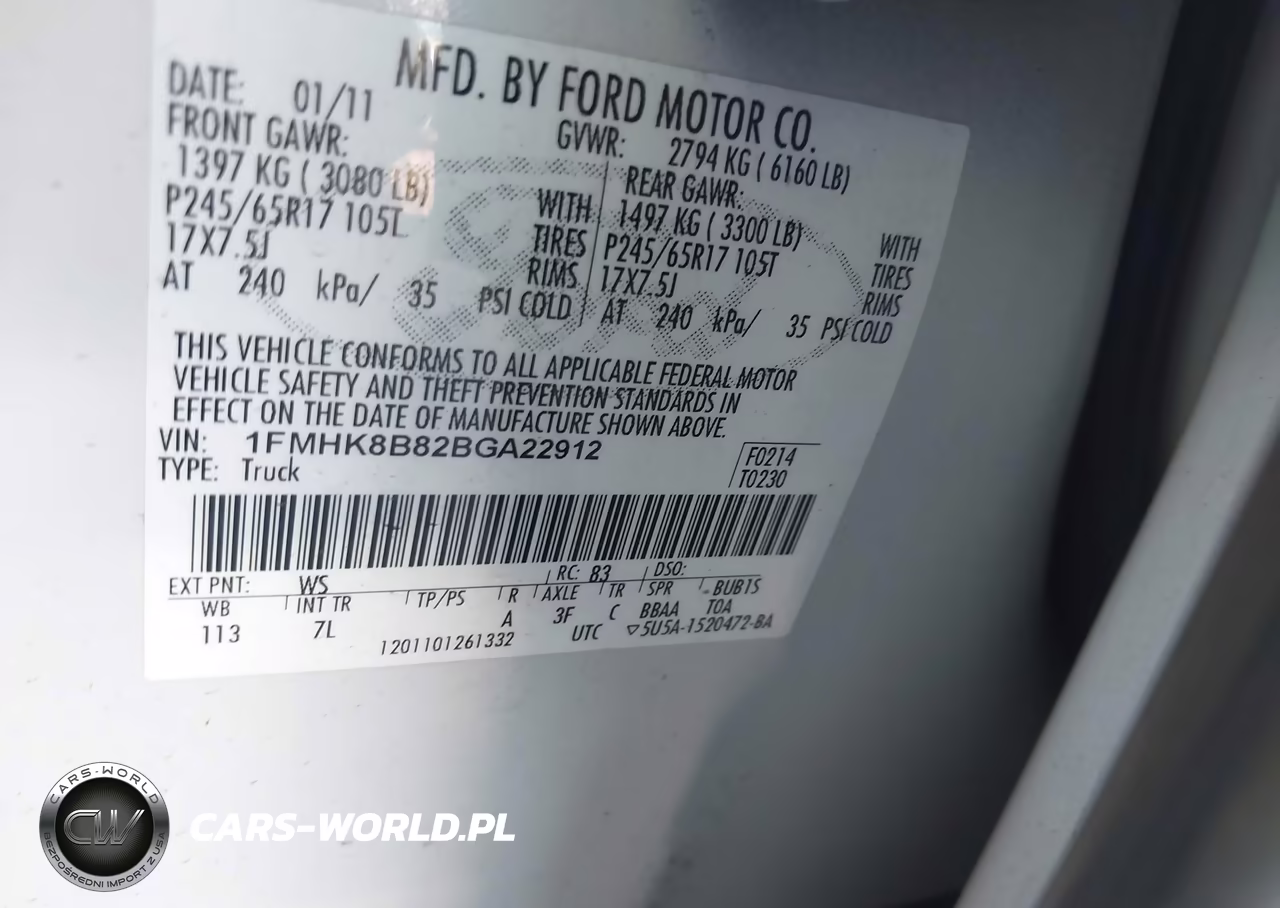 2011 Ford Explorer VIN:1FMHK8B82BGA22912 - 9