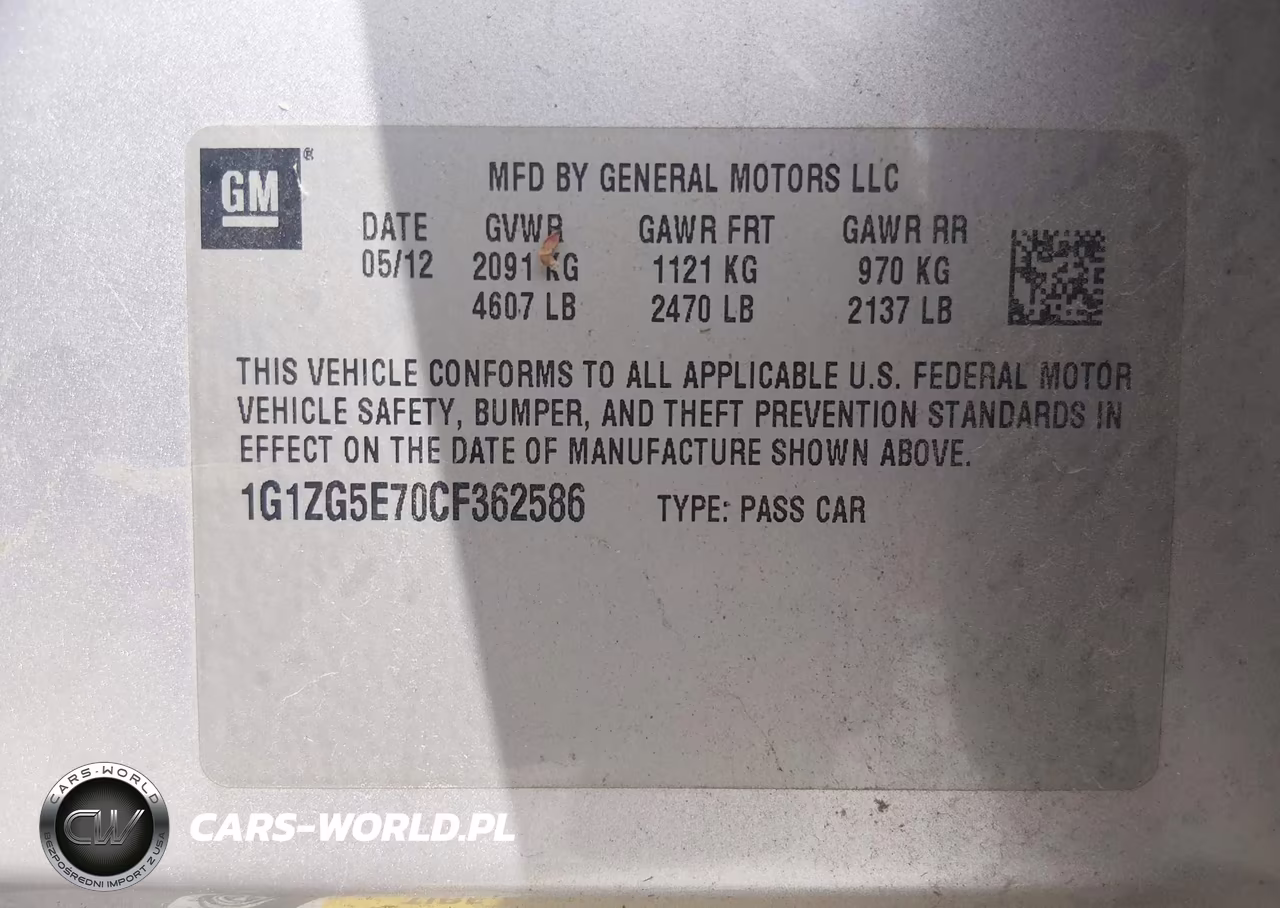 2012 Chevrolet Malibu 2Lz VIN:1G1ZG5E70CF362586 - 9