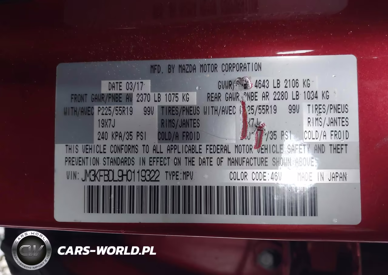 2017 Mazda Cx-5 Grand Touring VIN:JM3KFBDL9H0119322 - 9