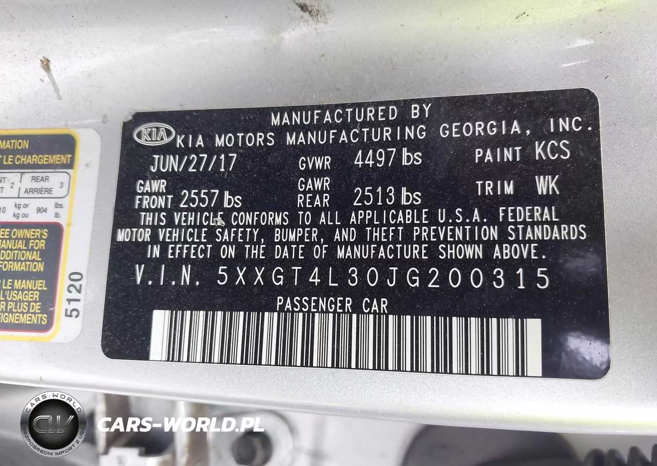 2018 Kia Optima Lx VIN:5XXGT4L30JG200315 - 9