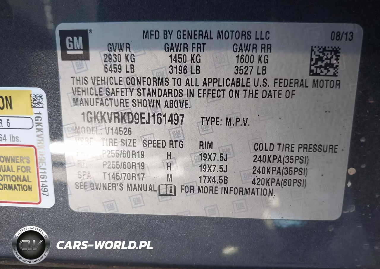 2014 GMC Acadia Slt-1 VIN:1GKKVRKD9EJ161497 - 9