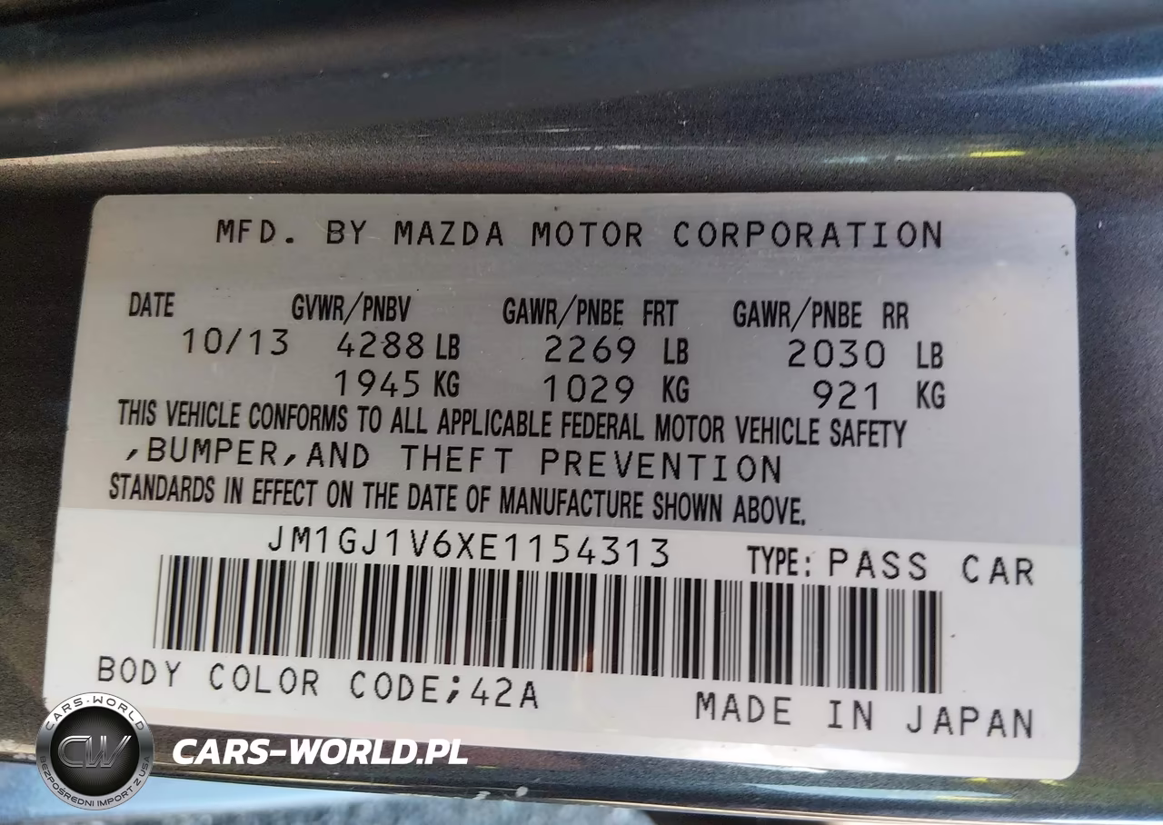 2014 Mazda Mazda6 I Touring VIN:JM1GJ1V6XE1154313 - 9