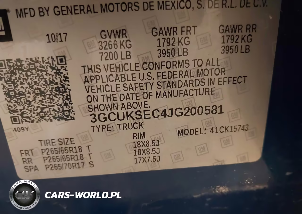 2018 Chevrolet Silverado 1500 2Lz VIN:3GCUKSEC4JG200581 - 9