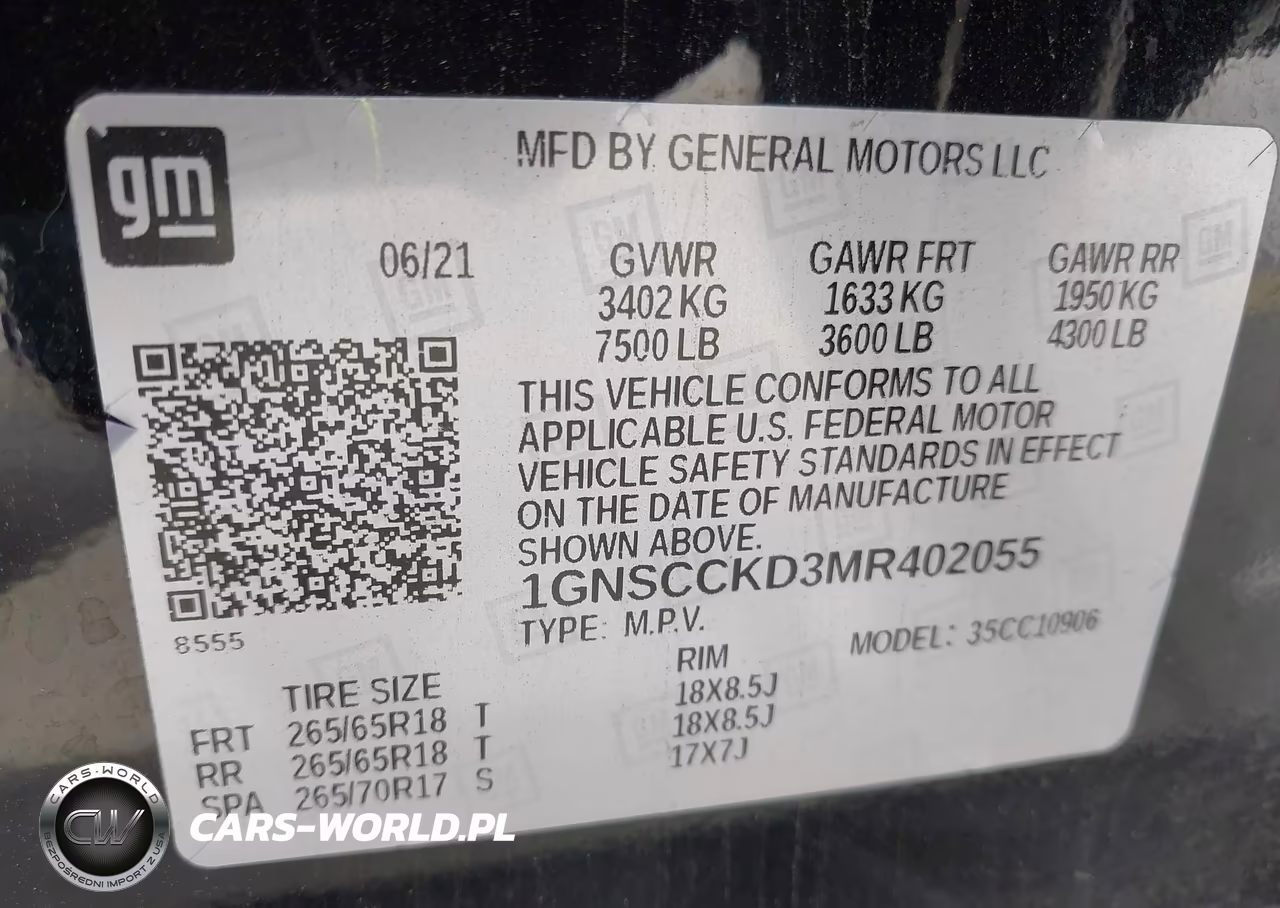 2021 Chevrolet Suburban 2Wd Lt VIN:1GNSCCKD3MR402055 - 9