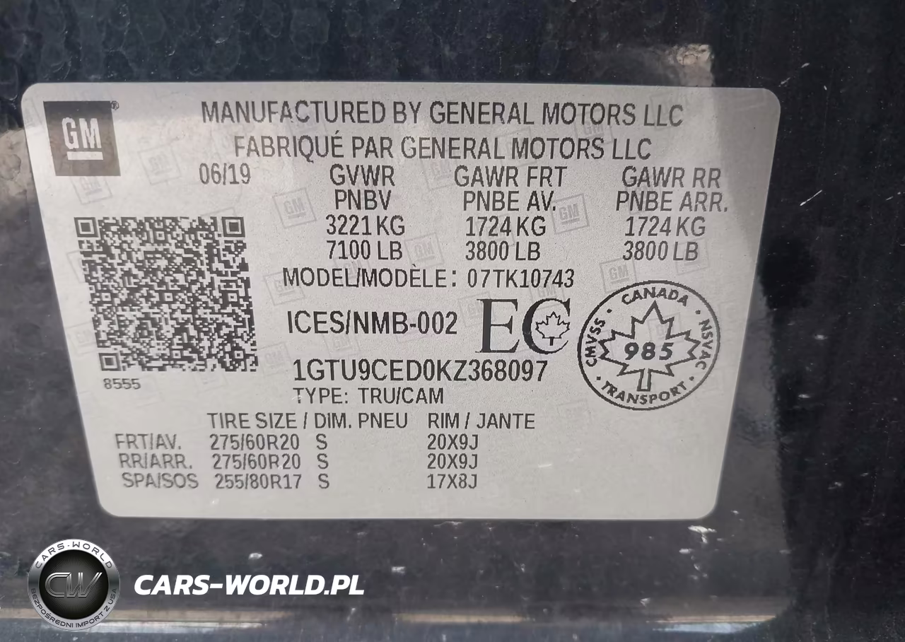 2019 GMC Sierra 1500 Elevation VIN:1GTU9CED0KZ368097 - 9