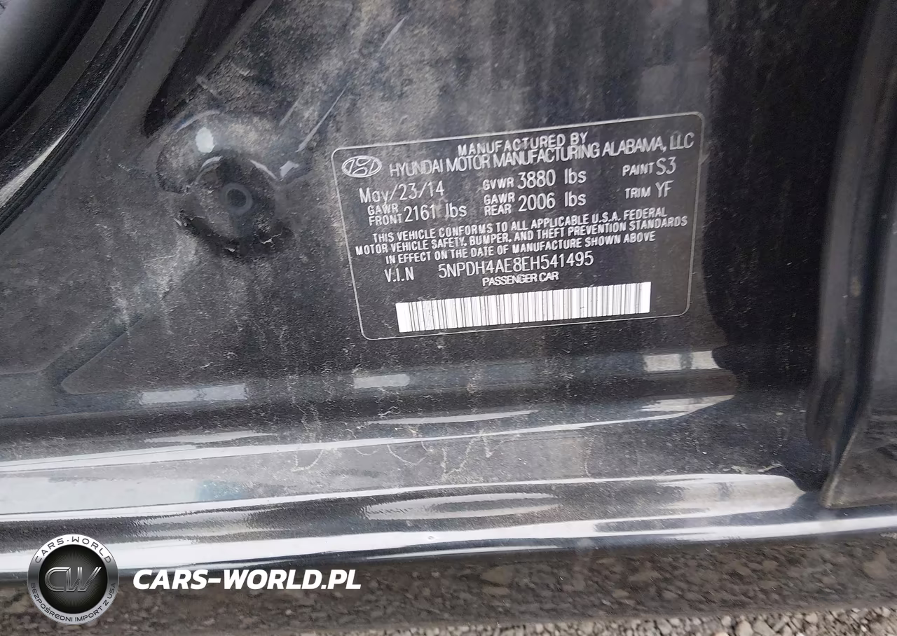 2014 Hyundai Elantra Se VIN:5NPDH4AE8EH541495 - 9
