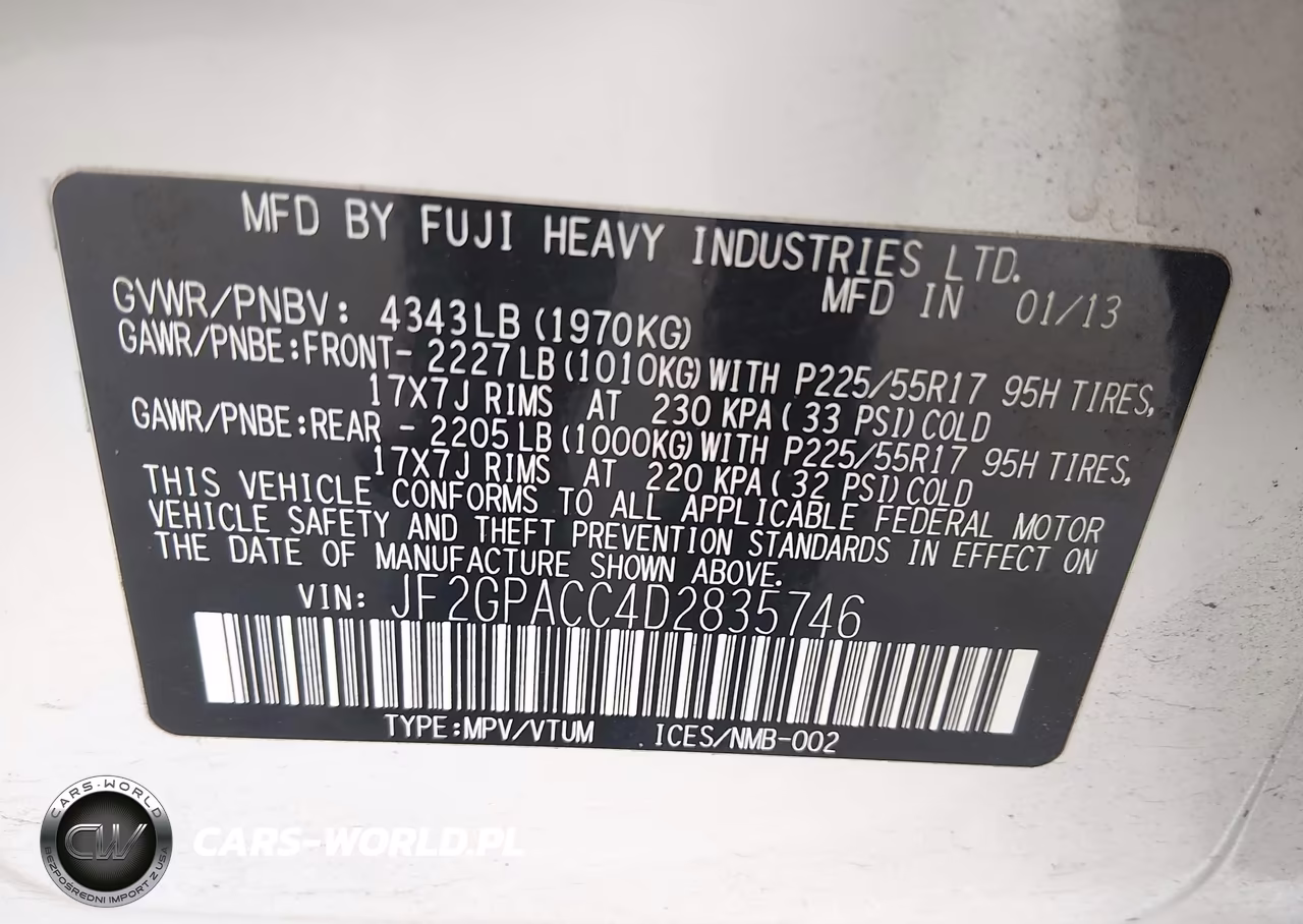 2013 Subaru Xv Crosstrek 2.0I Premium VIN:JF2GPACC4D2835746 - 9