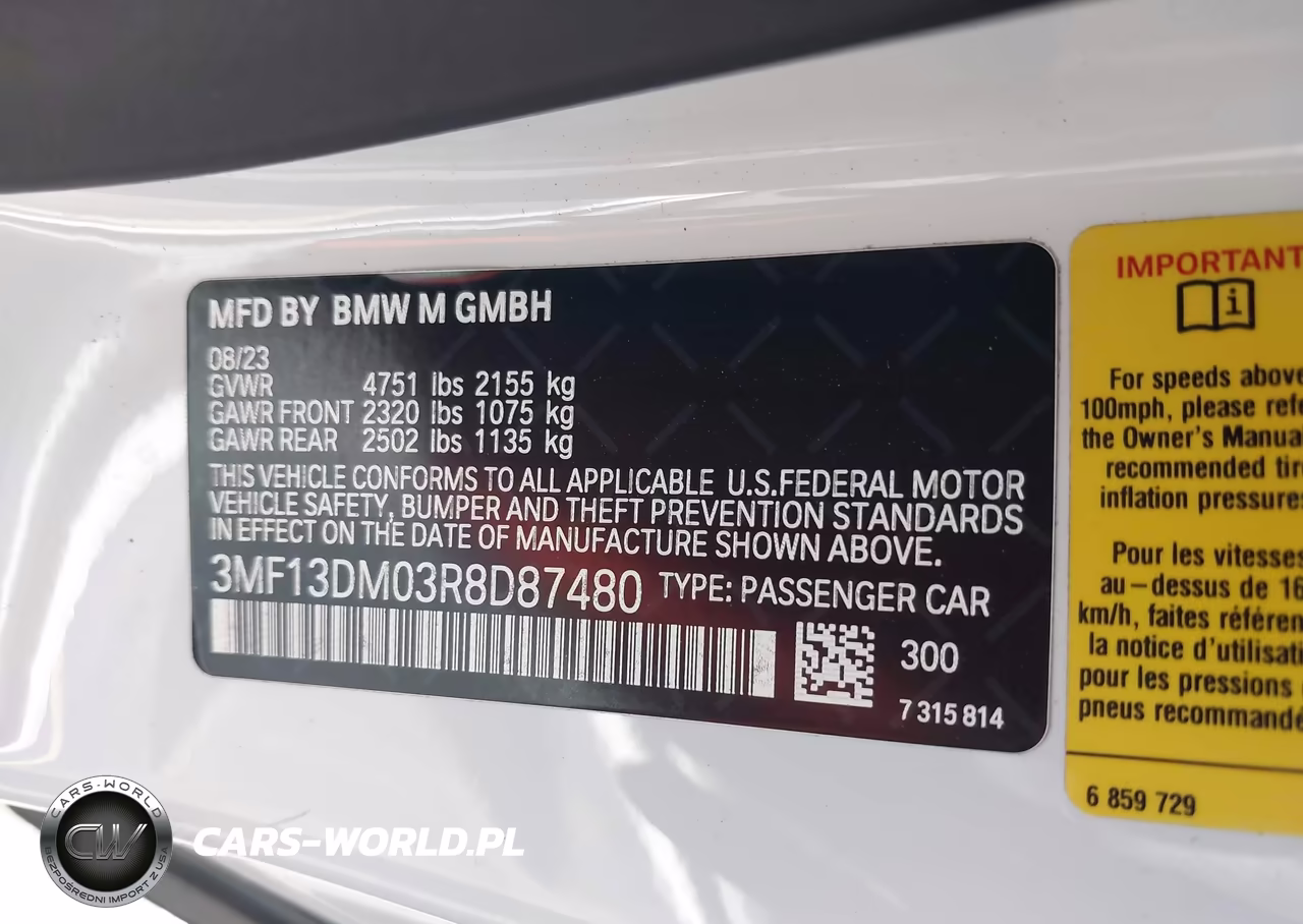 2024 BMW M2 VIN:3MF13DM03R8D87480 - 9