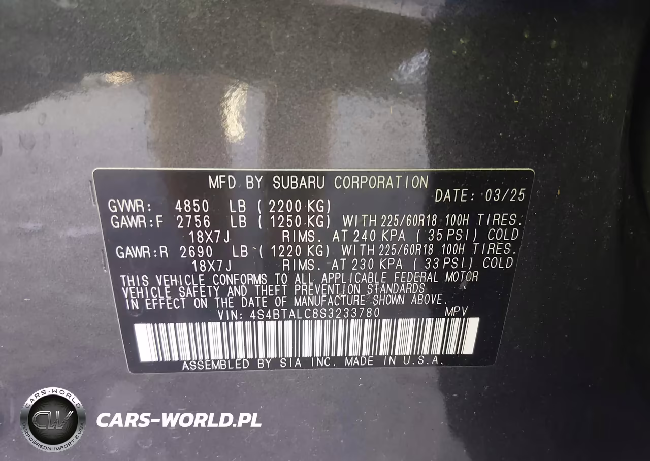 2025 Subaru Outback Onyx Edition VIN:4S4BTALC8S3233780 - 9